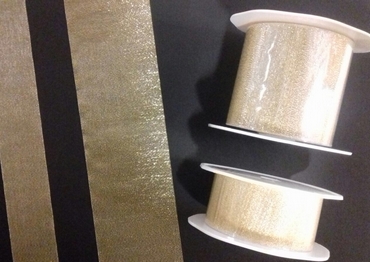 Metallic lurex band 38mm x 25 mtr. Goud